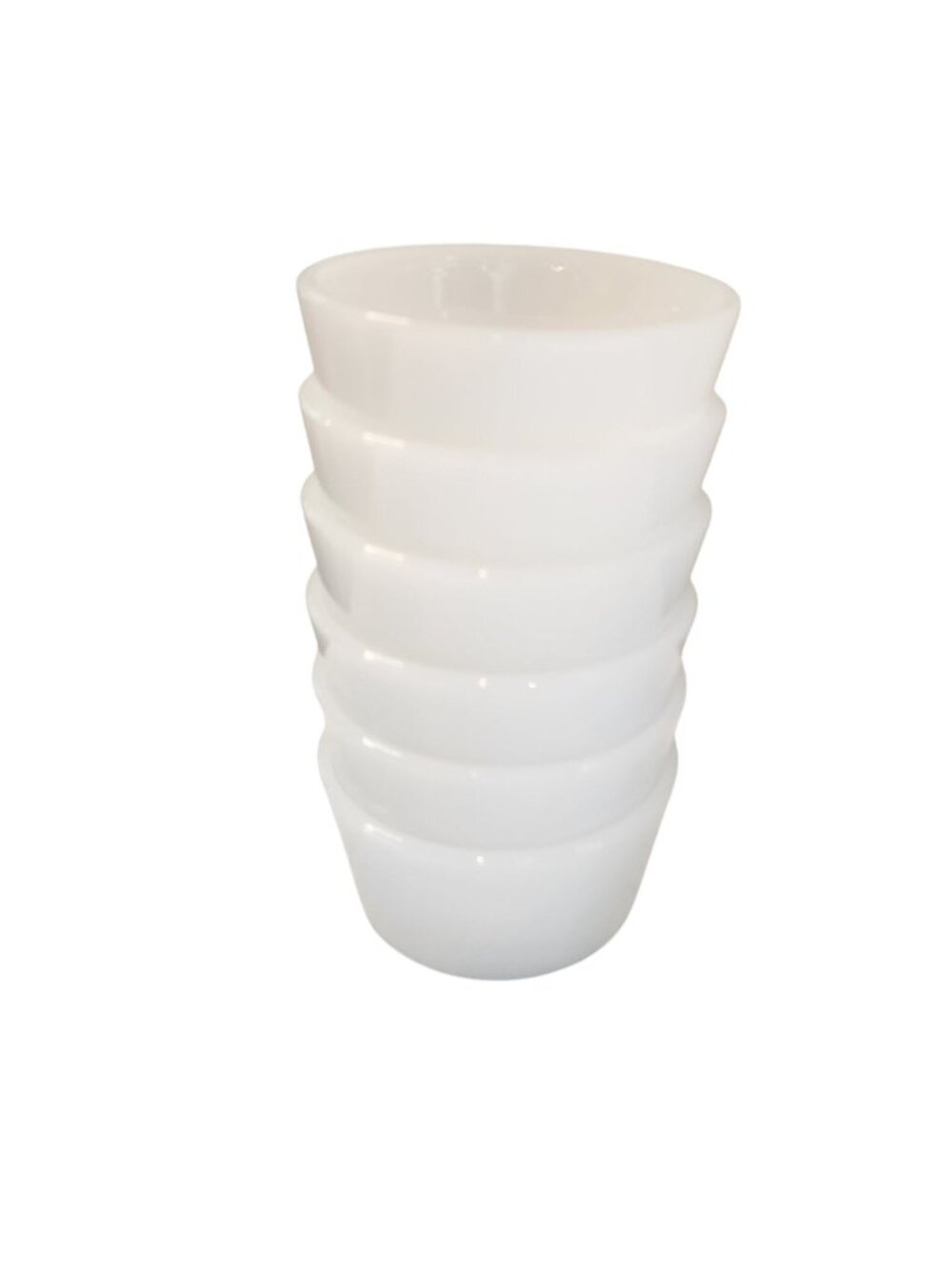 Vintage Glasbake Milk Glass Custard Bowls Set of 6
